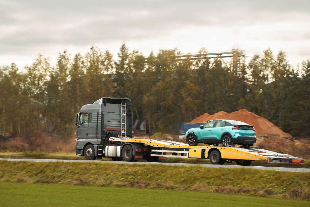 Eagle Cash For Cars tow truck on a Bow Valley pickup route to Banff and Canmore